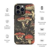 Image 25 of Dark Cottagecore Goth Inspired Vibrant Mushroom Tough Case for iPhone®