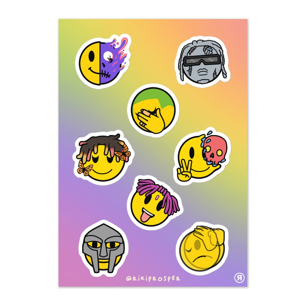 Image of Rap Emojis Sticker Sheet 1