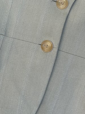 Image of beige striped blazer top +  jacket duo