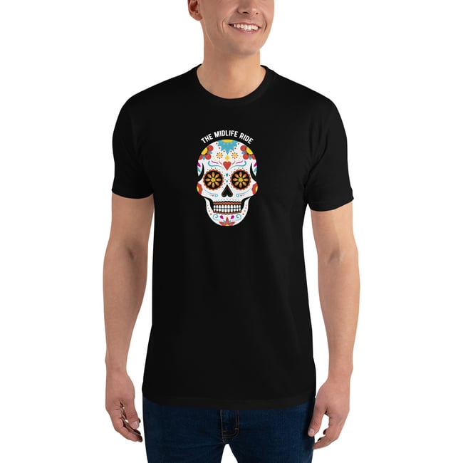 His Dia de Los Midlife Ride Fitted T-shirt