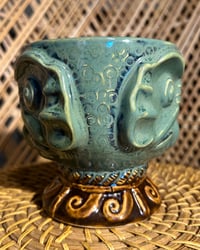 Image 4 of “Punga’s Creature” Emerald & Brown Glaze - Free Shipping