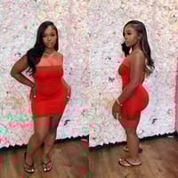 Image 1 of red tube dress