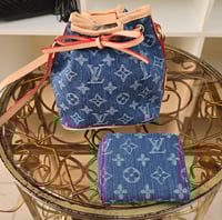 Image 2 of Denim Mini Bucket Crossbody 