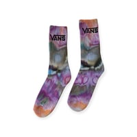 Image 1 of M/L Adult VANS Hand-Dyed Crew Socks in Earthy Agate Ice Dye