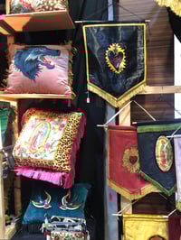 Image 9 of Handmade Black Sacred Heart Wall Banner