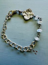 Image 6 of chunky sterling silver chain and medallion bracelet