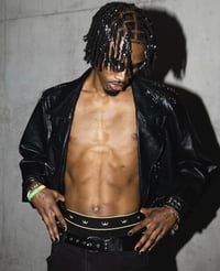 Image 1 of Havoc Cropped Leather Jacket