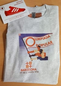 Image 1 of 1936 Antifascist Olympics T-shirt - Ash Grey