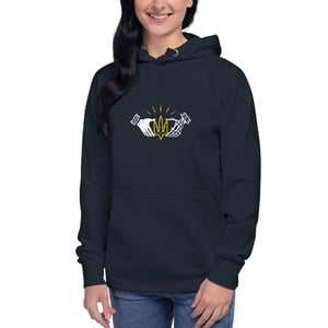 Image of Ukrainian trident punk unity plus BACK print Unisex Hoodie