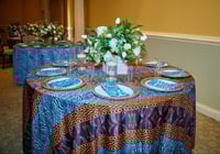Image 1 of Cameroon traditional round table cloth 120"