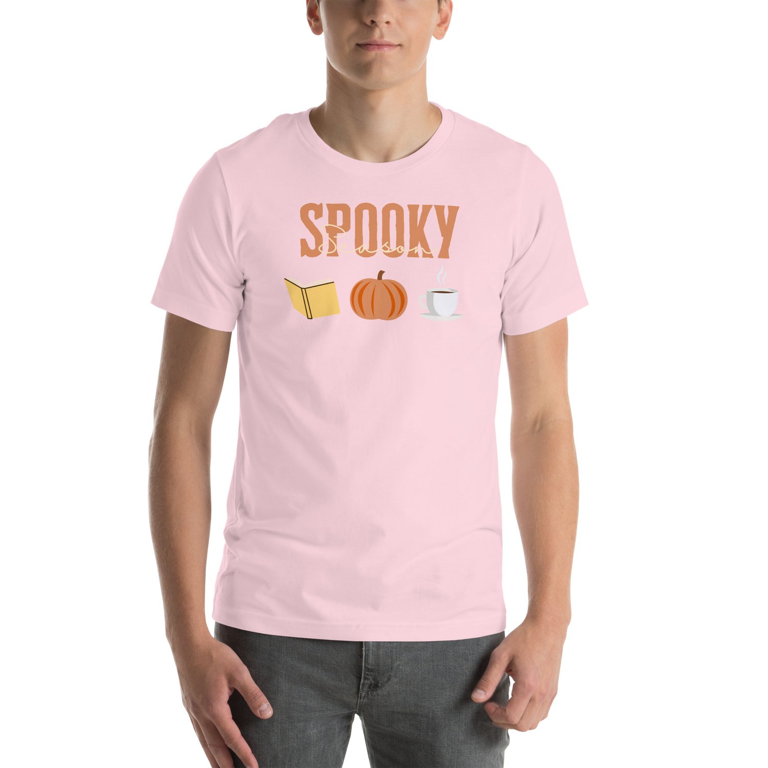 Image of Spooky season pumpkin book tea Unisex t-shirt