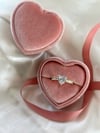 Blinged Dainty Heart Adjustable Ring
