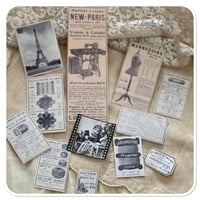 Image 3 of Junk Journal stickers, Vintage french ephemera stickers