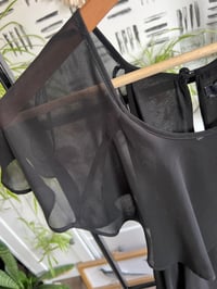 Image 2 of Forever 21 sheer top dress with soft stretch bottom 