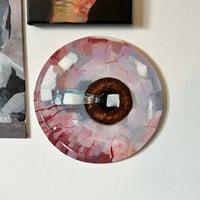 Image 5 of “brown eye” - circle acrylic painting 