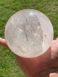 Image 8 of Clear Quartz Crystal Sphere With Rainbows #1463