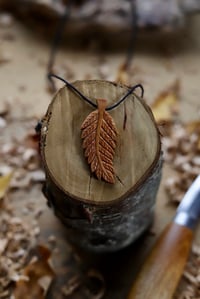 Image 5 of Fern Leaf Pendant Necklace. 