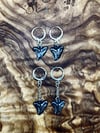 Silver Shark Tooth Earrings 