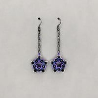 Image 1 of Lavender Rain Chainmaille Star Earrings