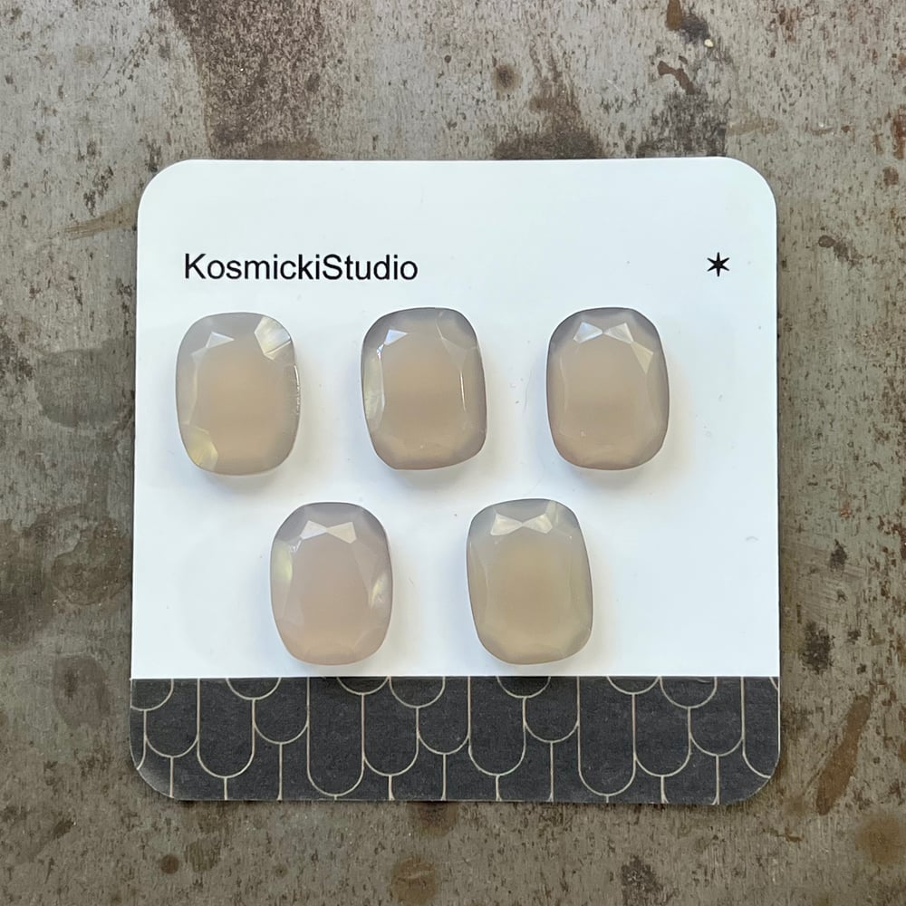 Image of Smokey Gray Chalcedony Cabochon Set 