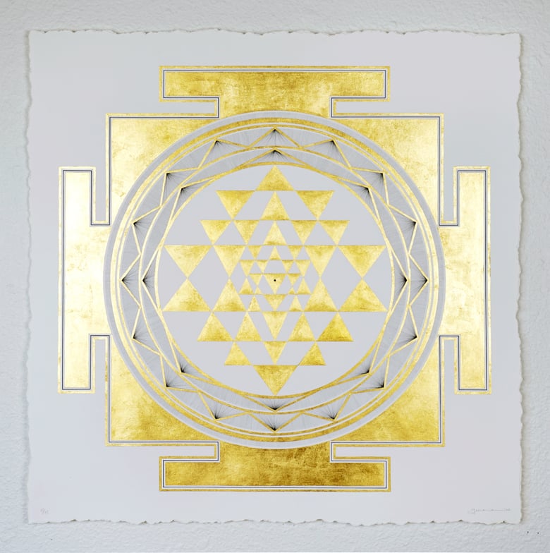 Image of Small Sri Yantra  |  Limited Edition Giclée + 24k Gold Print 