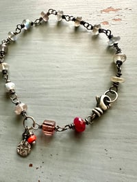 Image 15 of labradorite tourmaline and ruby charm bracelet
