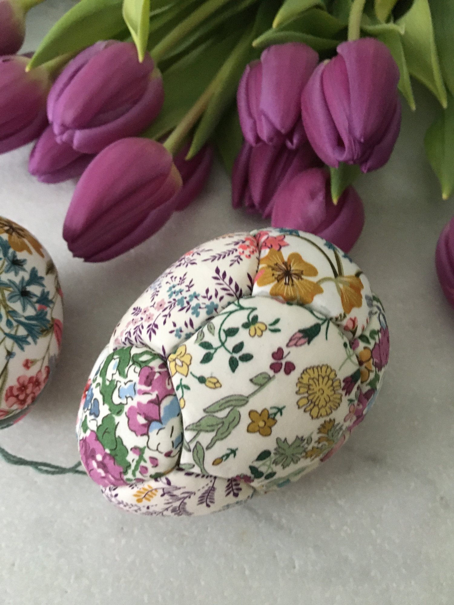 Image of Påskeæg “Patchwork” Purple/Green