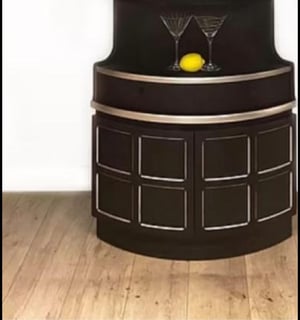 Image of Custom Order: Nathan Corner Drinks Cabinet unit in Black