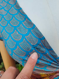 Image 7 of Pasha Co ord set top and frill wrap skirt - turquoise orange