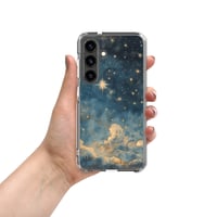 Image 1 of Celestial Night Sky Stars and Clouds Painting Clear Case for Samsung®