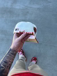 Image 3 of  TAN BRIM TRI TONE BUFFALO BISONS CUSTOM FITTED CAP