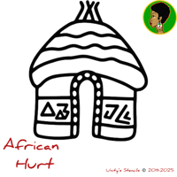Image 4 of Unity’s Stencils (African Huts/Masks/Drums