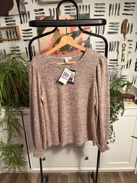 Image 1 of NWT metallic bubble sleeve top