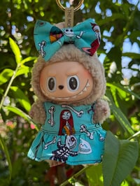 Aqua Nightmare Before Christmas Labubu Dress and Bow