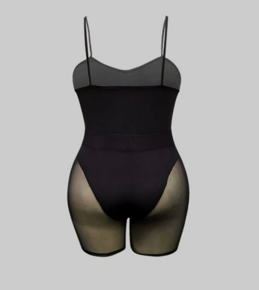 Image of Plus Size Cami See-through Shorts Set