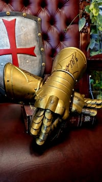 Image 6 of 👑KING EMILIO THE ARMORED ONE’S Signed Royal Gauntlets-First Generation-Signature