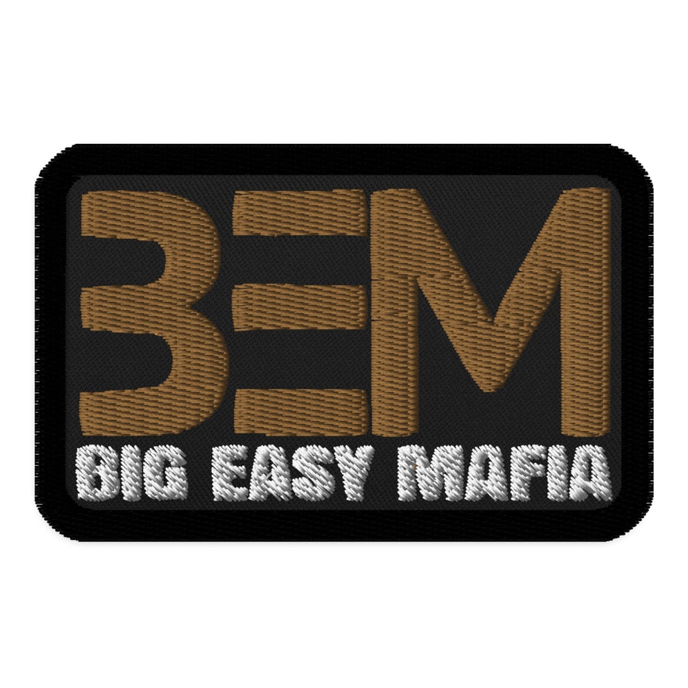 Image of BEM (Big East Mafia) Embroidered Patches - Rectangle 3.5″×2.25″