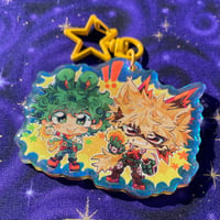 Image 2 of Punnchi BakuDeku Rainbow Acrylic Keychain