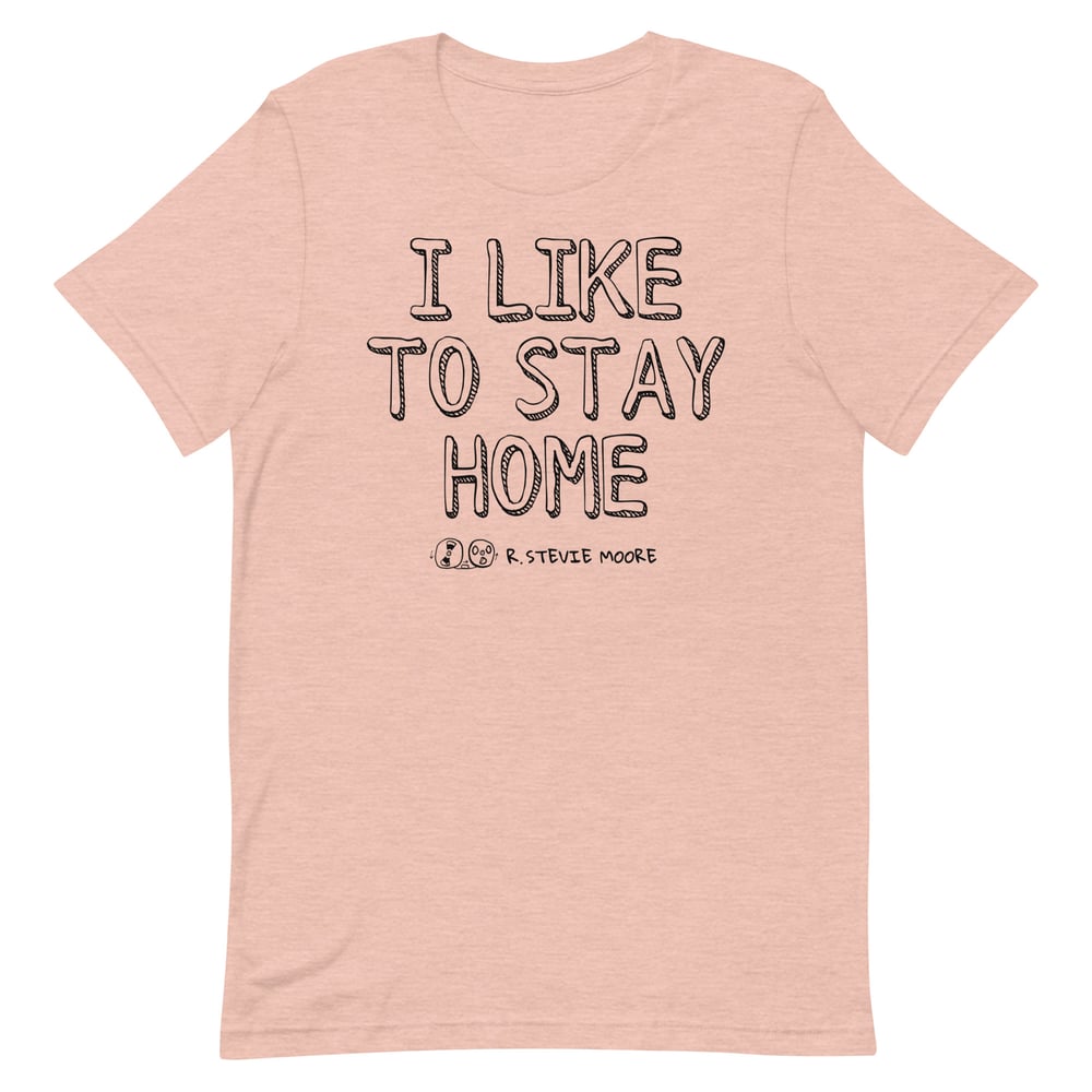 I Like To Stay Home Tee - black print