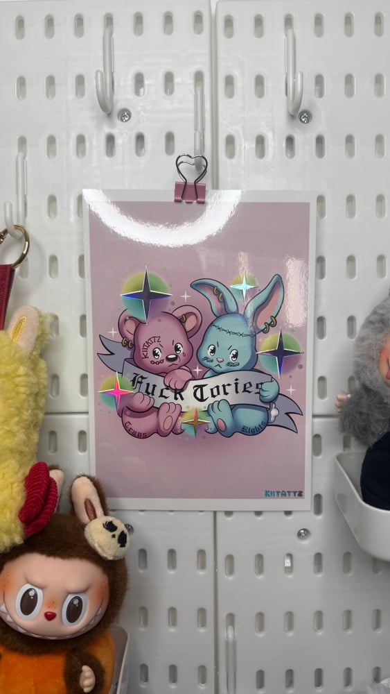 Image of Fuck Tories  FOIL A5 Print