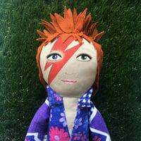 Image 1 of Aladdin Sane David Bowie hand painted doll