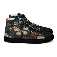 Image 14 of Cottagecore Butterflies and Botanical Plants Women’s high top canvas shoes