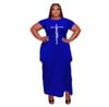 $15.00 Casual Maxi Dress Plus Size (BLUE)