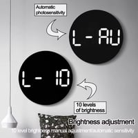 Image 12 of LED Wall Clock with Weather and Day Indicator