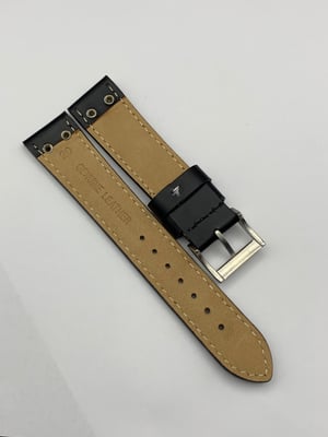 Image of Heavy Duty genuine leather strap for hamilton gents watch, BLACK-20mm,New