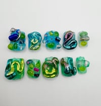Image 1 of green & blue freestyle set