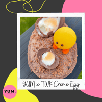 YUM X TWK Creme Egg Brownie Cheesecake 