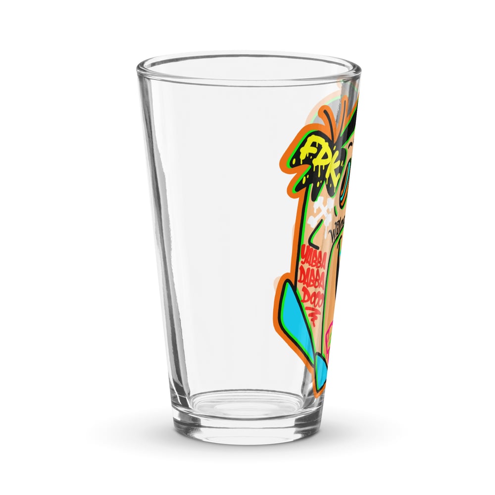 Yabba Dabba Shaker pint glass