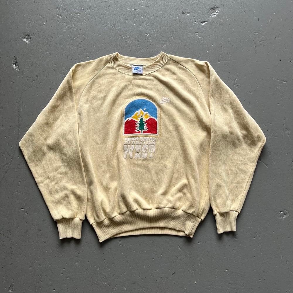 Image of 1970s Vintage Nike Athletics West sweatshirt size large