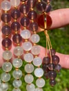 Purple Chalcedony Mala, Citrine Mala, Prehnite Mala, Cat's Eye Moonstone 108 Beads Japa Mala